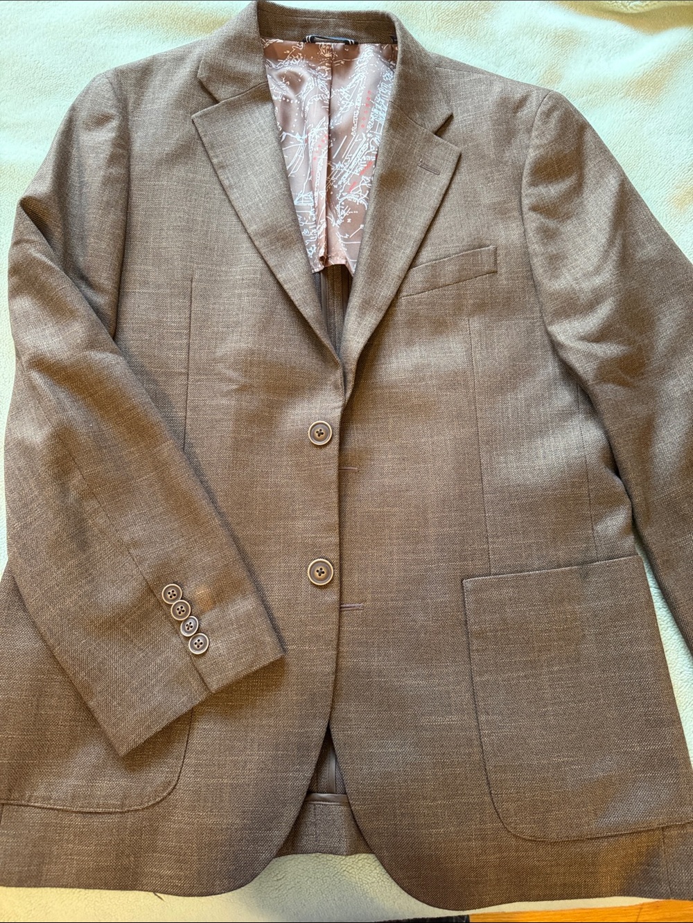Nautica Modern Fit Men's Brown Single-Breasted Blazer Size 38R